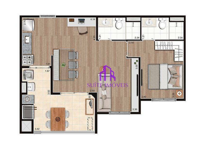 Apartamento à venda com 2 quartos, 54m² - Foto 24