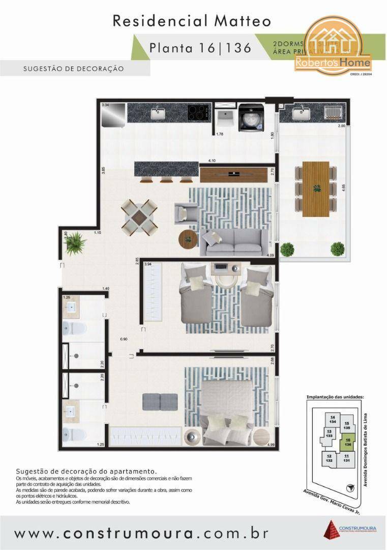 Apartamento à venda com 2 quartos, 72m² - Foto 10