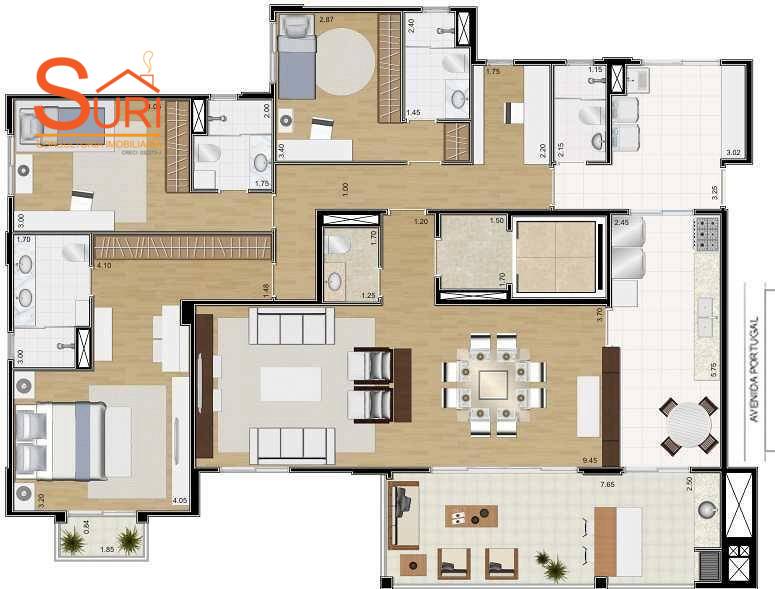 Apartamento à venda com 3 quartos, 184m² - Foto 68