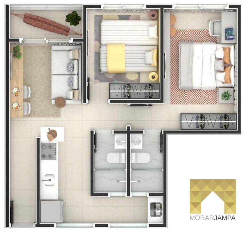 Apartamento à venda com 3 quartos, 74m² - Foto 9