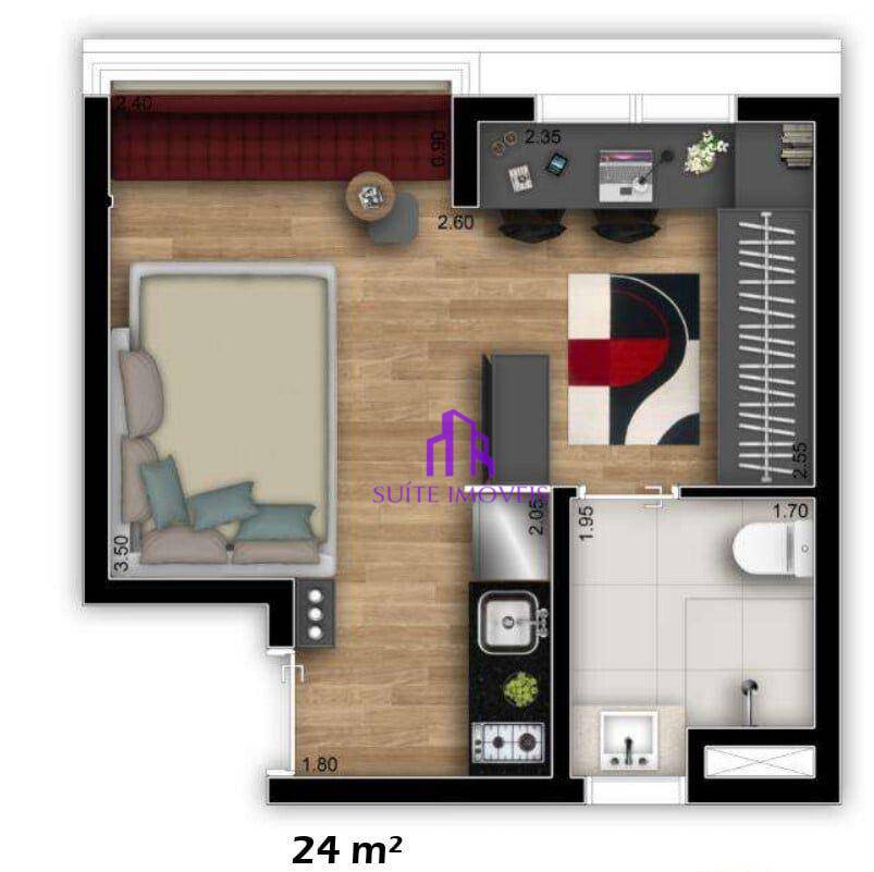 Kitnet e Studio à venda com 1 quarto, 24m² - Foto 11