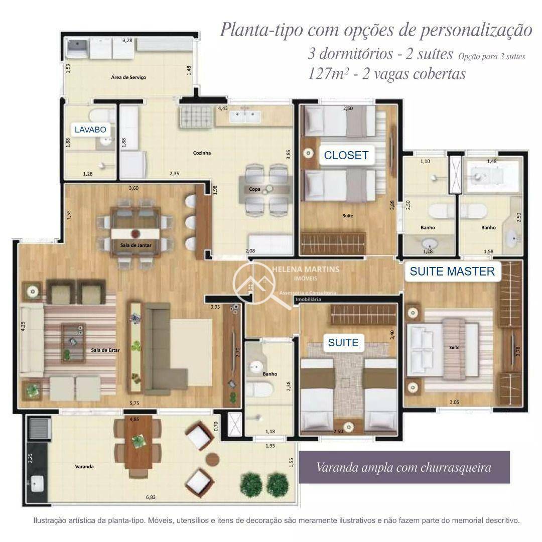 Apartamento à venda com 2 quartos, 127m² - Foto 28