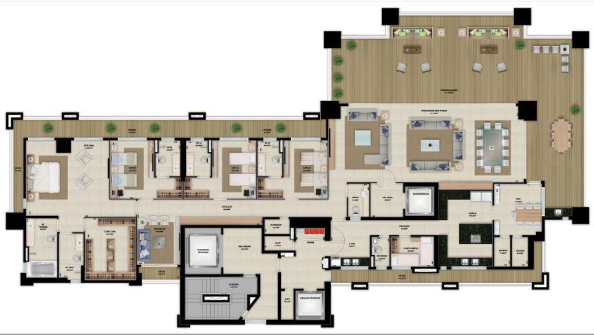 Apartamento à venda com 4 quartos, 400m² - Foto 4