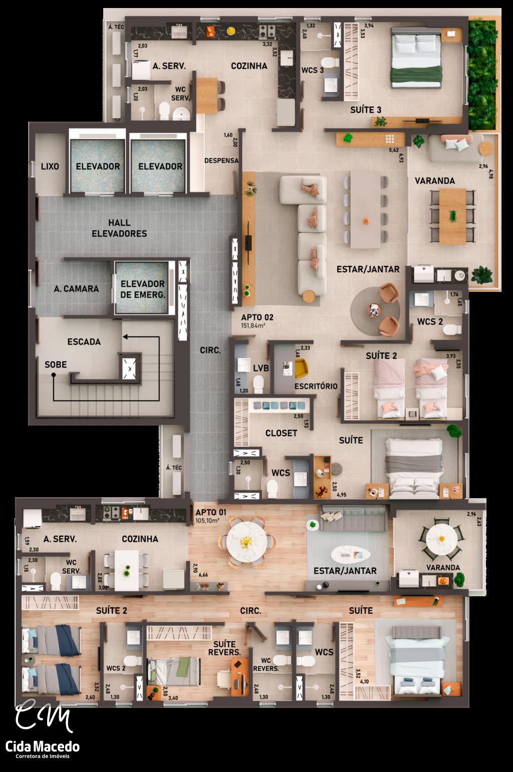 Apartamento à venda com 2 quartos, 68m² - Foto 28