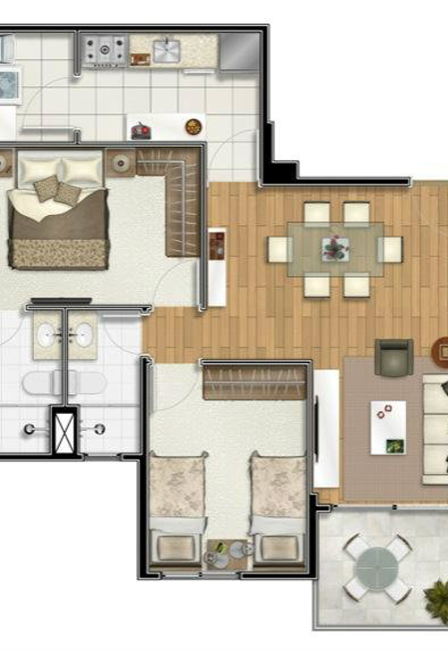 Apartamento à venda com 2 quartos, 63m² - Foto 3