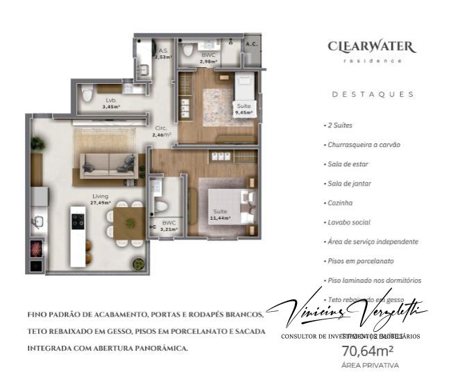 Apartamento à venda com 2 quartos, 71m² - Foto 11