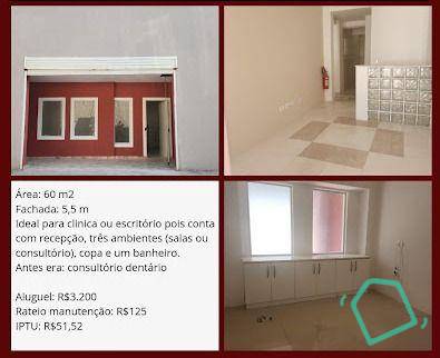 Loja-Salão para alugar, 60m² - Foto 1