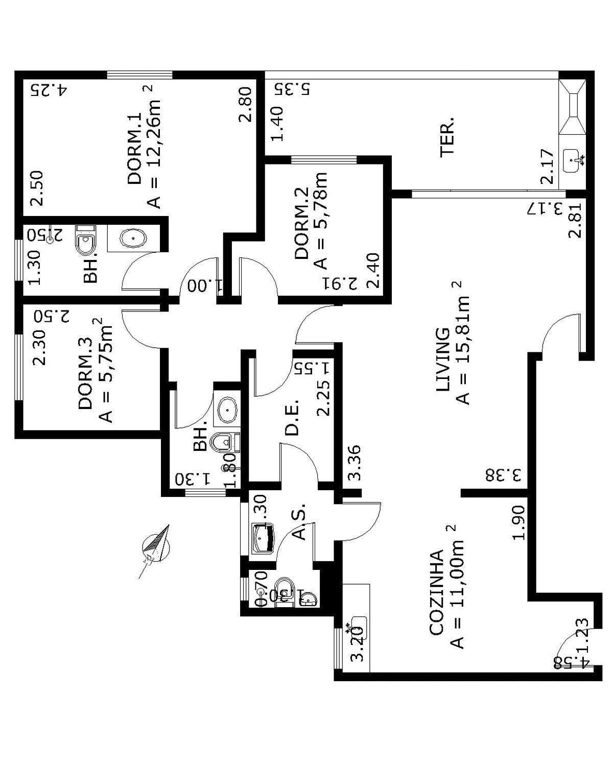 Apartamento à venda com 3 quartos, 104m² - Foto 4