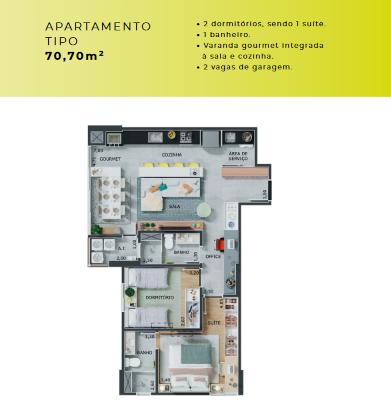 Apartamento à venda com 2 quartos, 70m² - Foto 6