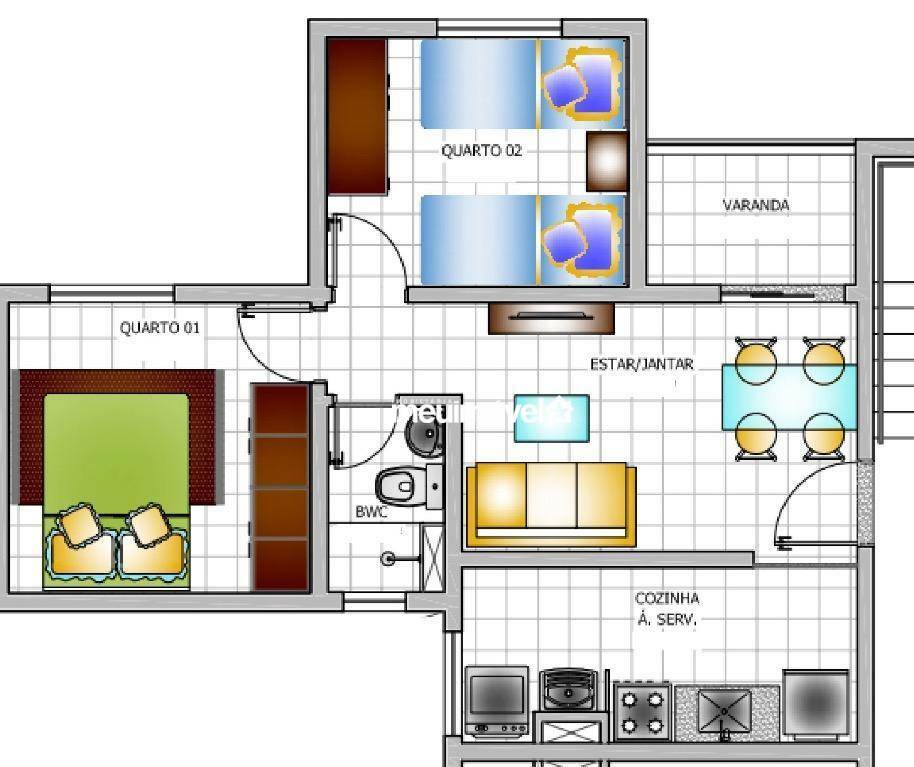 Apartamento Lançamentos com 2 quartos, 42m² - Foto 24