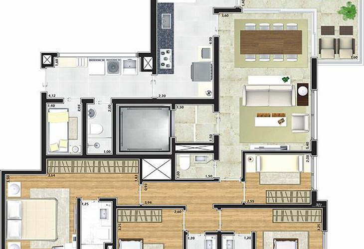 Apartamento à venda com 4 quartos, 132m² - Foto 2