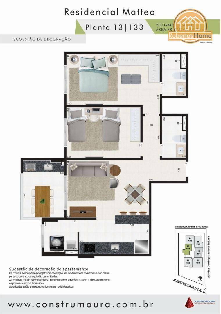 Apartamento à venda com 2 quartos, 72m² - Foto 8