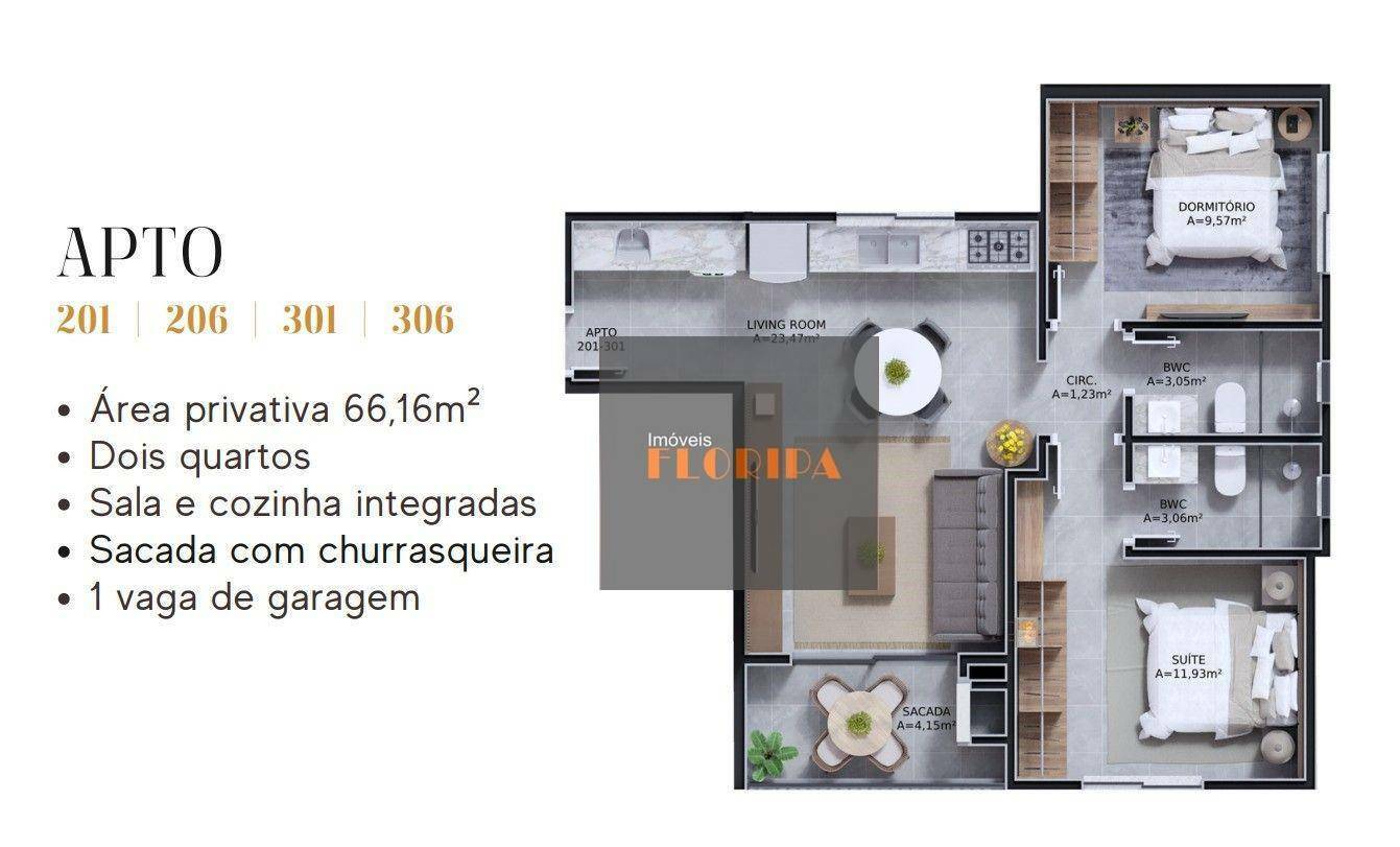 Apartamento à venda com 2 quartos, 66m² - Foto 9