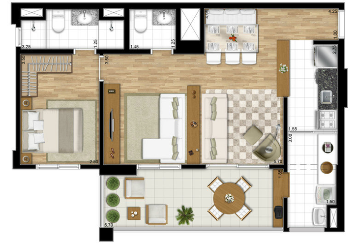 Apartamento à venda com 2 quartos, 68m² - Foto 8