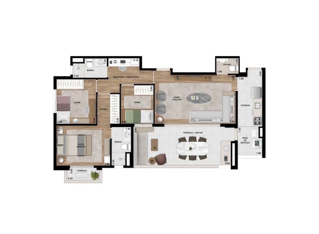 Apartamento à venda com 3 quartos, 136m² - Foto 115