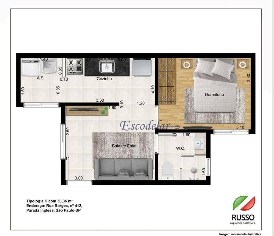 Apartamento à venda com 1 quarto, 30m² - Foto 24