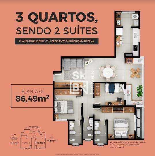 Apartamento à venda com 3 quartos, 86m² - Foto 13