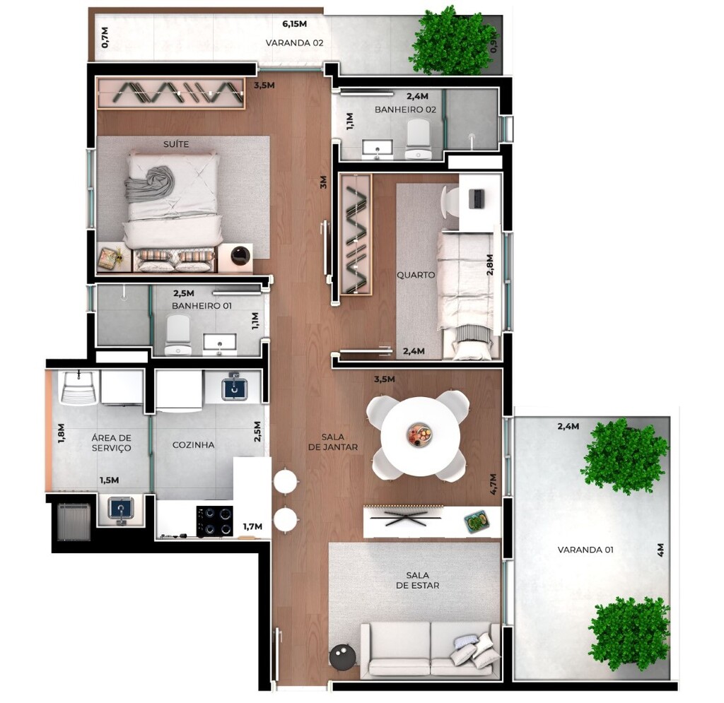 Apartamento à venda com 2 quartos, 61m² - Foto 20