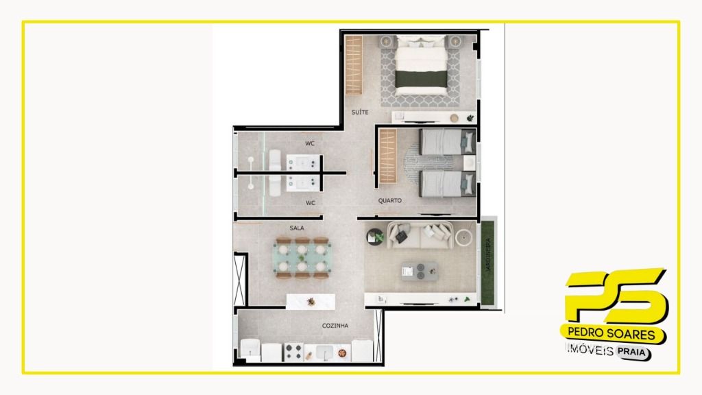 Apartamento à venda com 2 quartos, 61m² - Foto 6