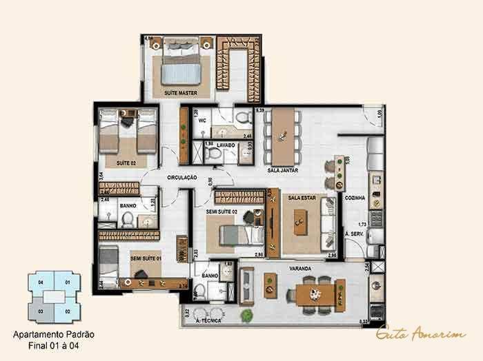 Apartamento à venda e aluguel com 4 quartos, 200m² - Foto 31