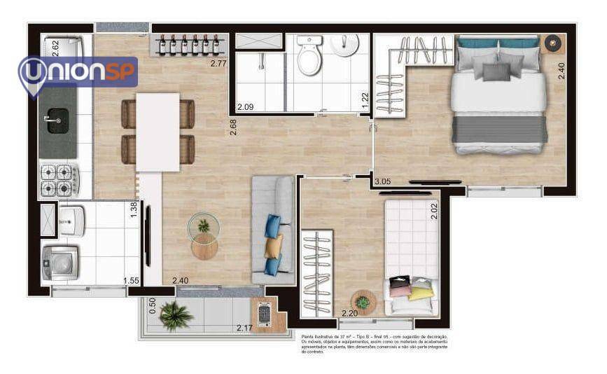 Apartamento à venda com 2 quartos, 38m² - Foto 22