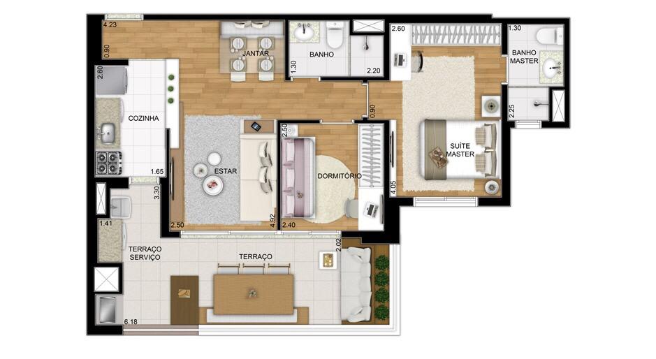 Apartamento à venda com 2 quartos, 68m² - Foto 6