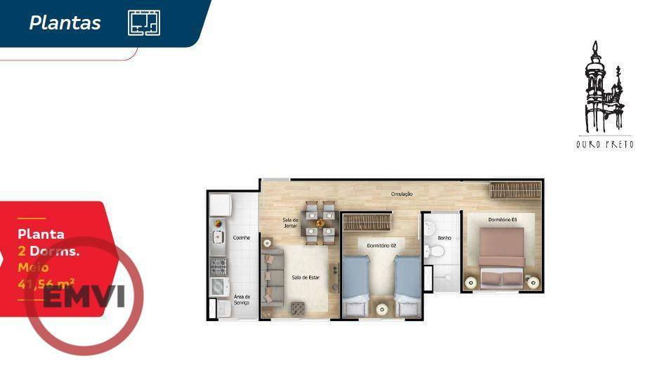 Apartamento à venda com 2 quartos, 41m² - Foto 12