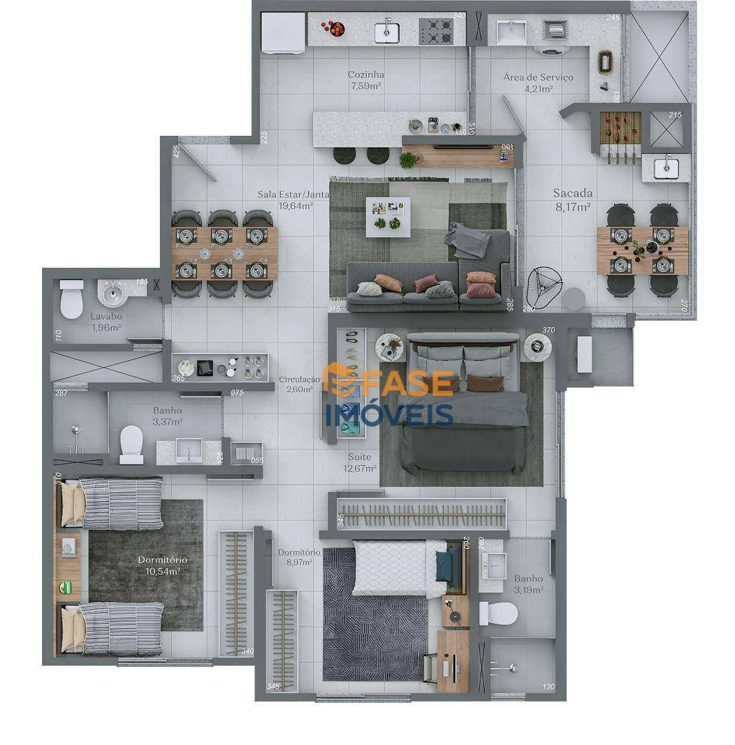 Apartamento à venda com 3 quartos, 99m² - Foto 14