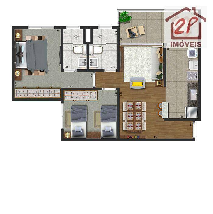 Apartamento à venda com 3 quartos, 72m² - Foto 3