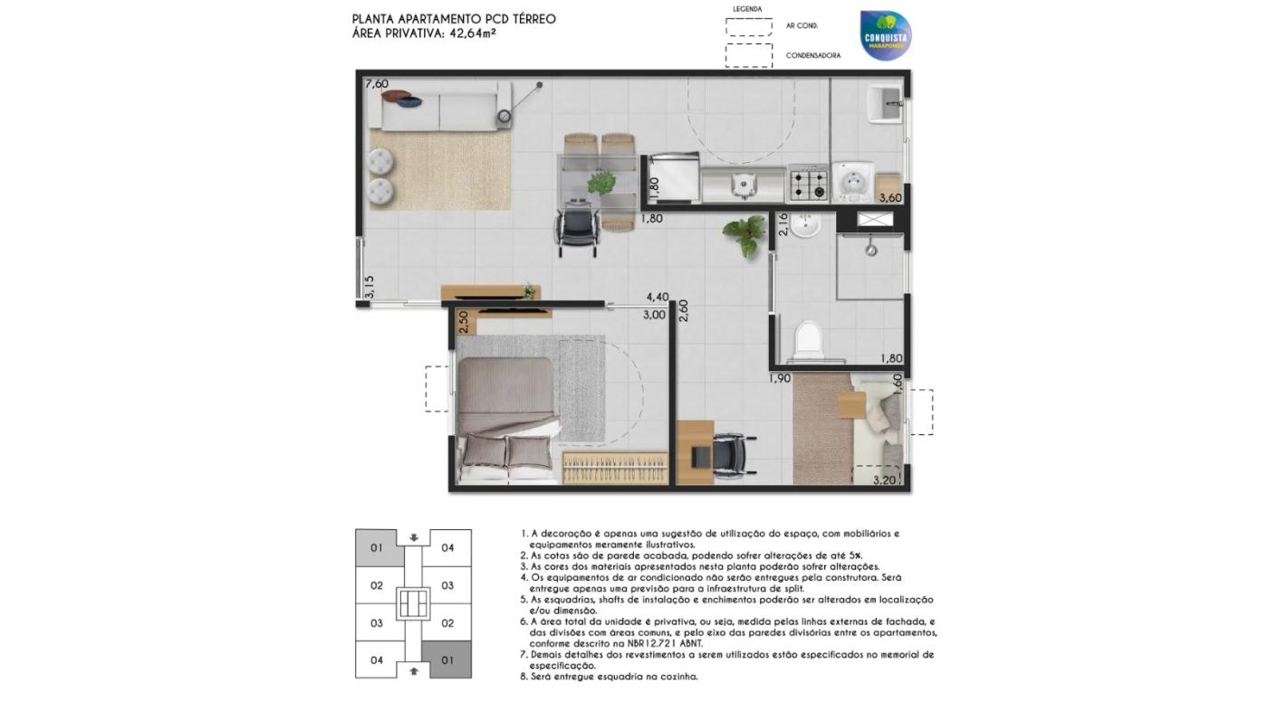 Apartamento à venda com 2 quartos, 42m² - Foto 16