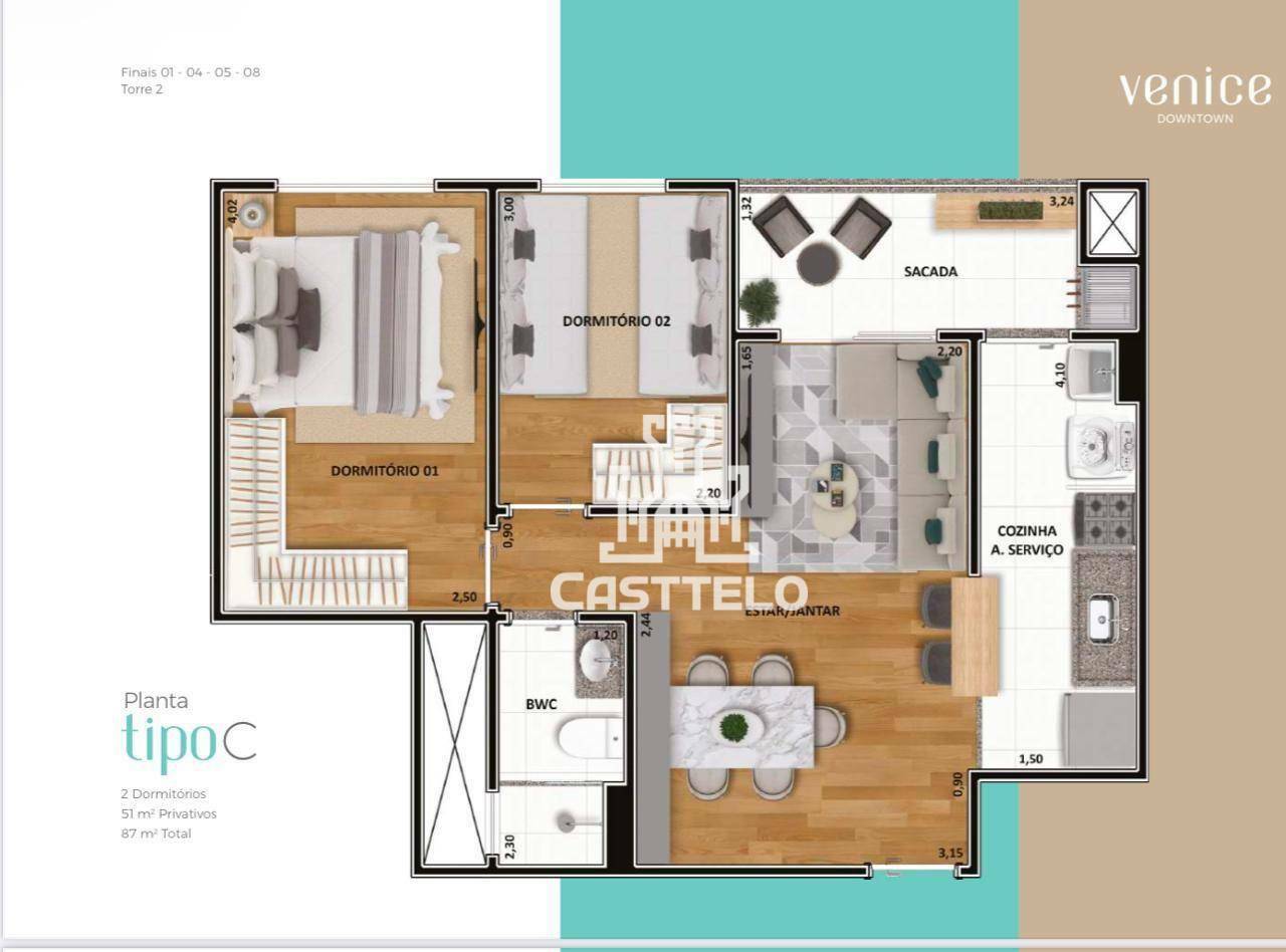 Apartamento à venda com 2 quartos, 51m² - Foto 16