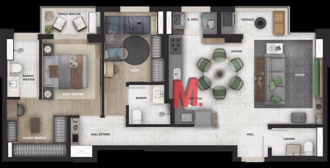 Apartamento para alugar com 3 quartos, 107m² - Foto 50