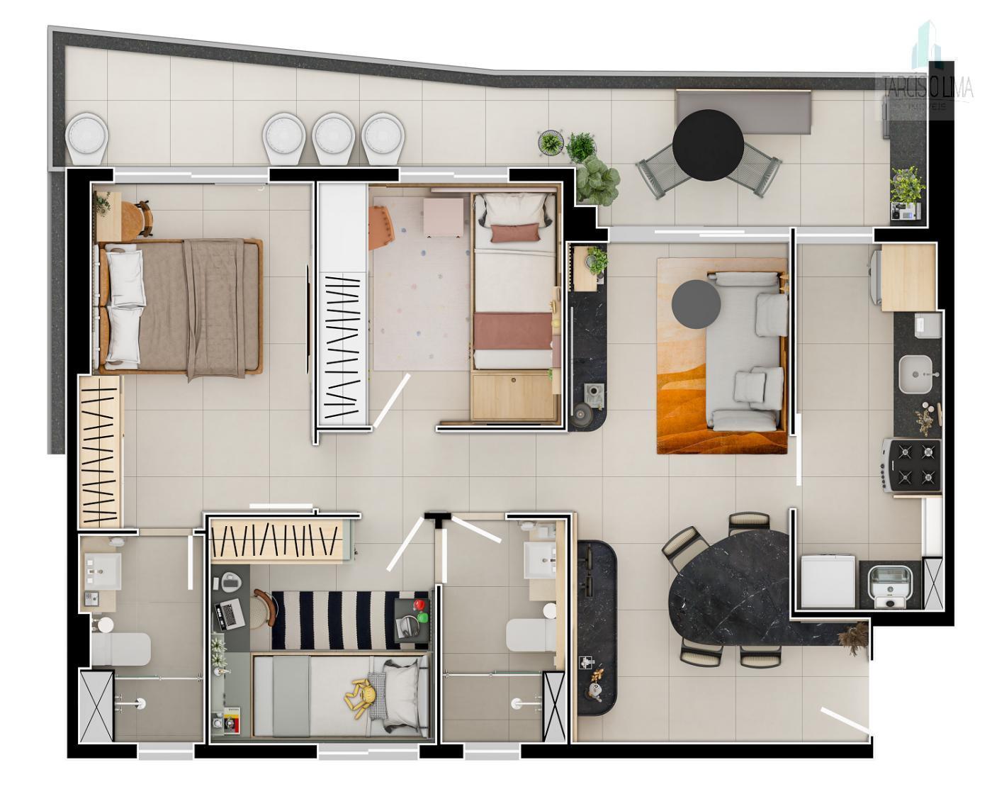 Apartamento à venda com 3 quartos, 75m² - Foto 31