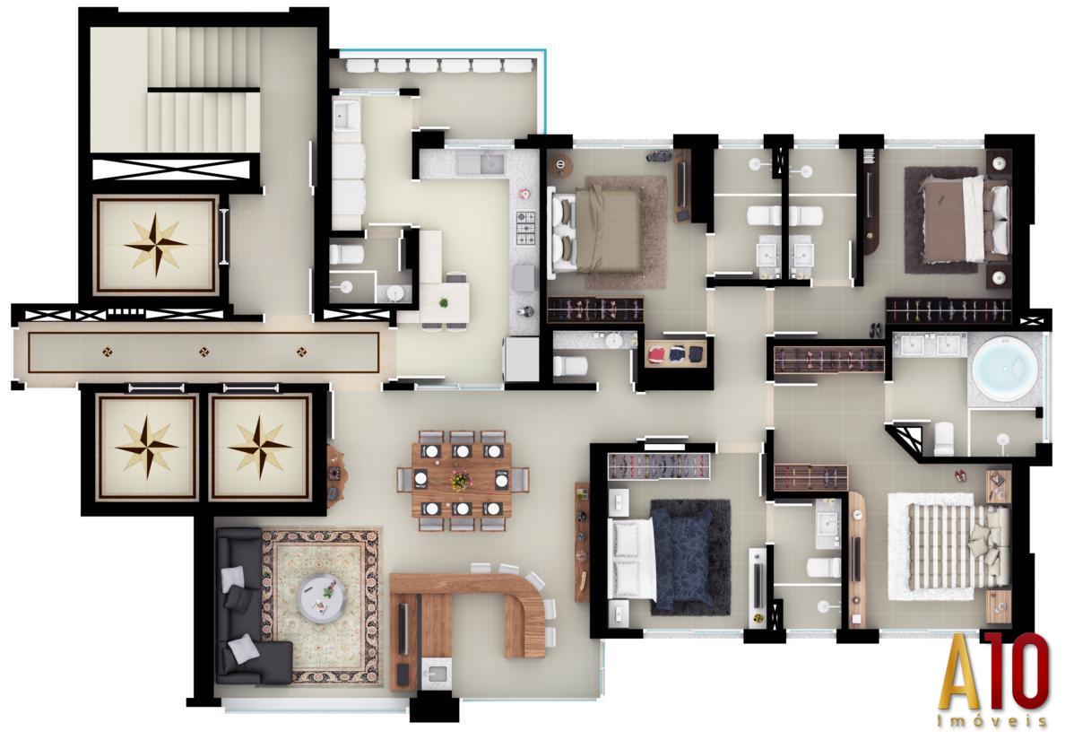 Apartamento à venda com 4 quartos, 167m² - Foto 7