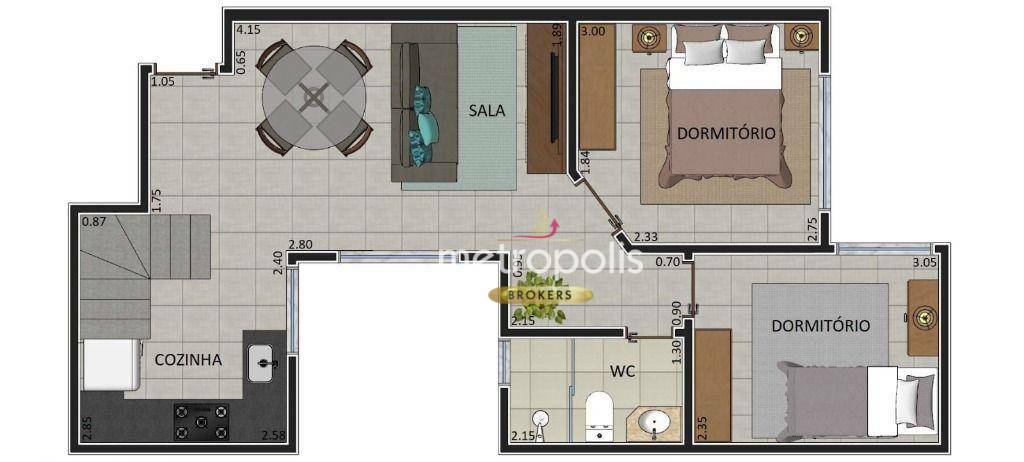 Cobertura à venda com 2 quartos, 115m² - Foto 3