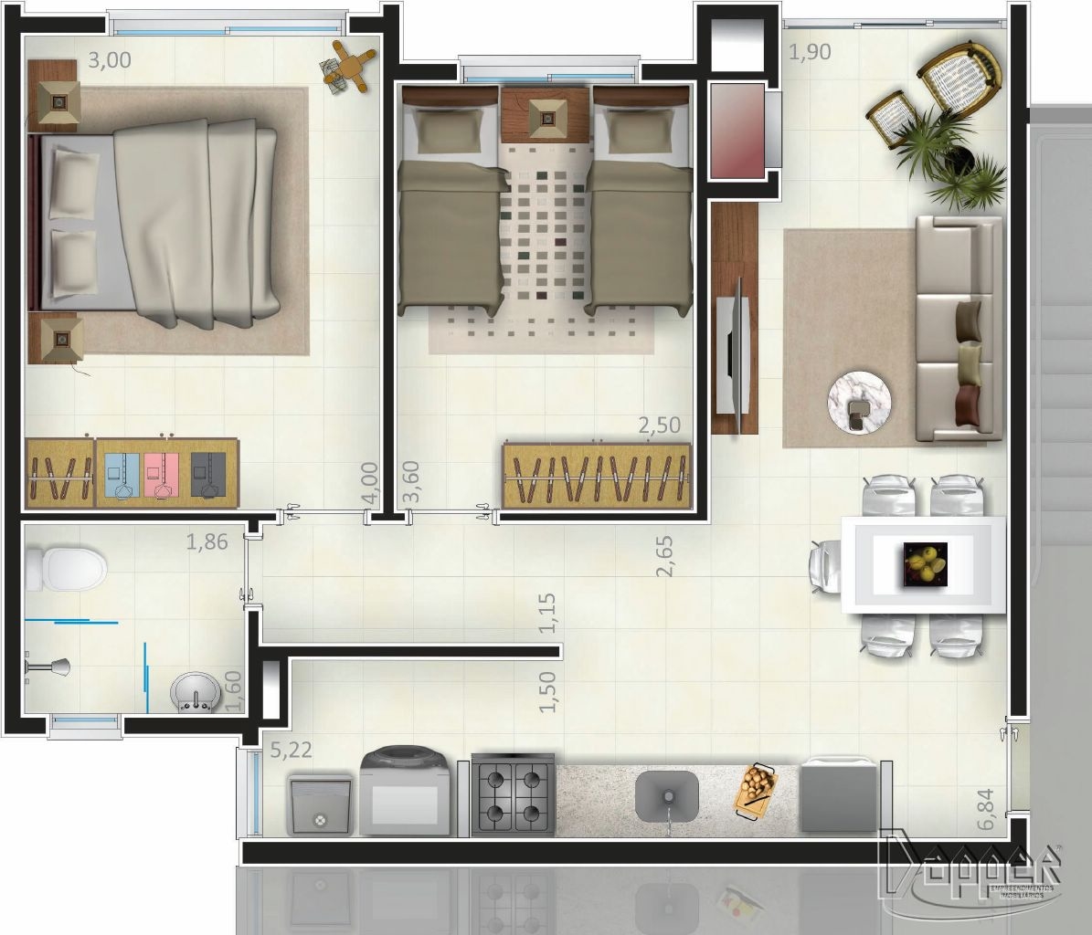 Apartamento à venda com 2 quartos, 67m² - Foto 7