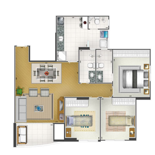 Apartamento à venda com 3 quartos, 80m² - Foto 5