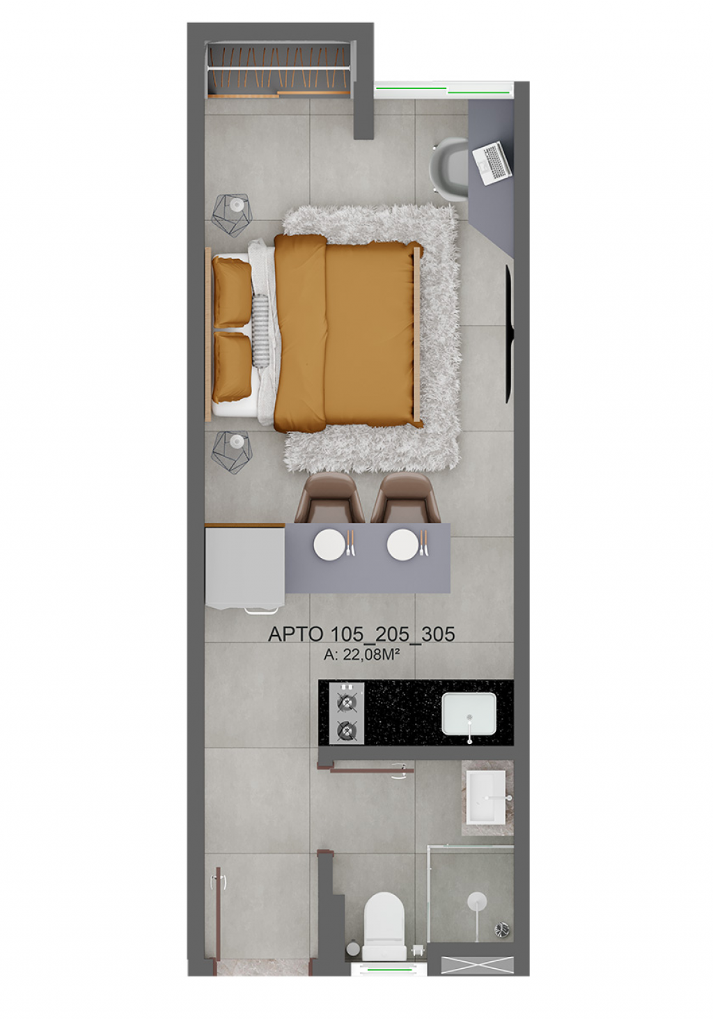 Apartamento à venda com 1 quarto, 22m² - Foto 17