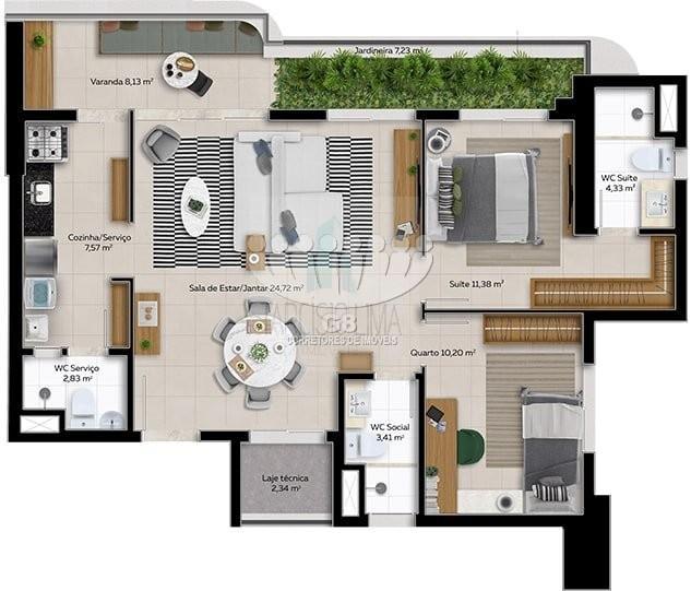 Apartamento à venda com 2 quartos, 65m² - Foto 23