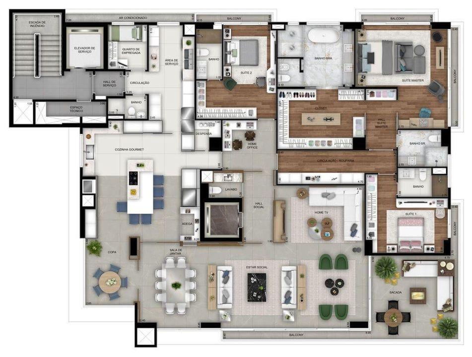 Apartamento à venda com 4 quartos, 342m² - Foto 29