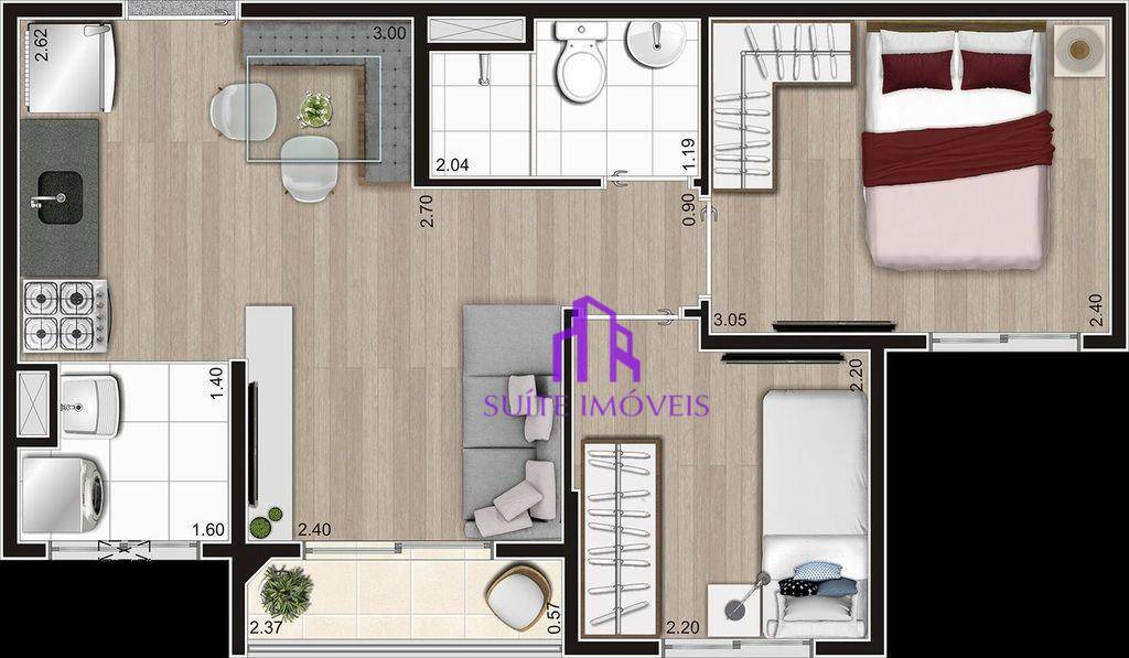 Apartamento à venda com 2 quartos, 37m² - Foto 13