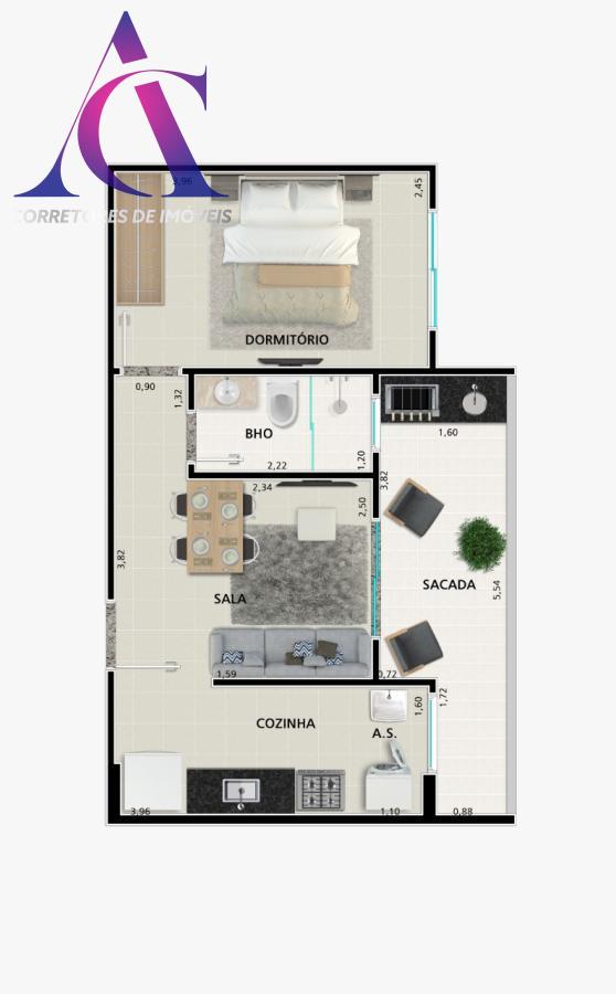 Apartamento à venda com 1 quarto, 40m² - Foto 12