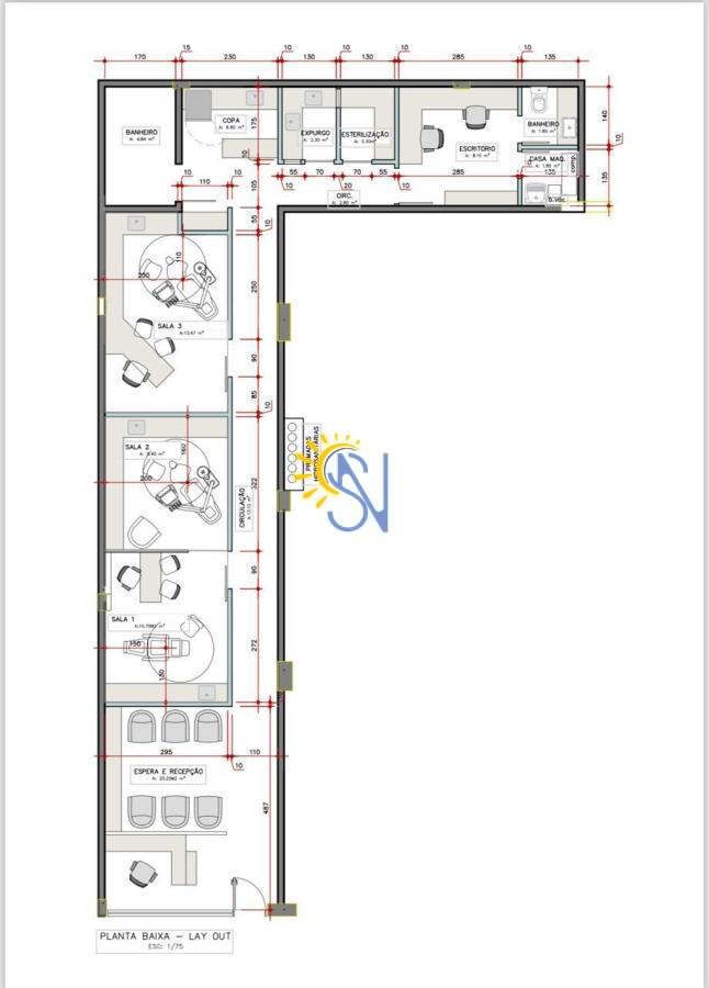 Conjunto Comercial-Sala para alugar, 100m² - Foto 17