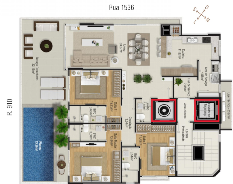 Apartamento à venda com 3 quartos, 172m² - Foto 8