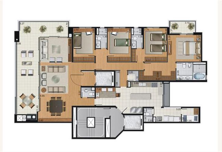 Apartamento à venda com 4 quartos, 234m² - Foto 10