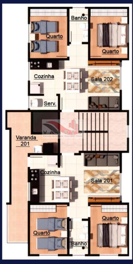 Apartamento à venda com 2 quartos, 67m² - Foto 4