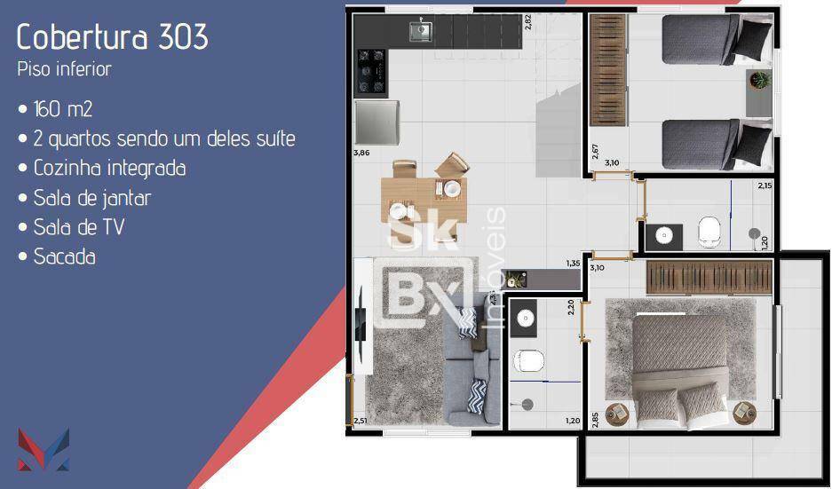 Cobertura à venda com 3 quartos, 160m² - Foto 14