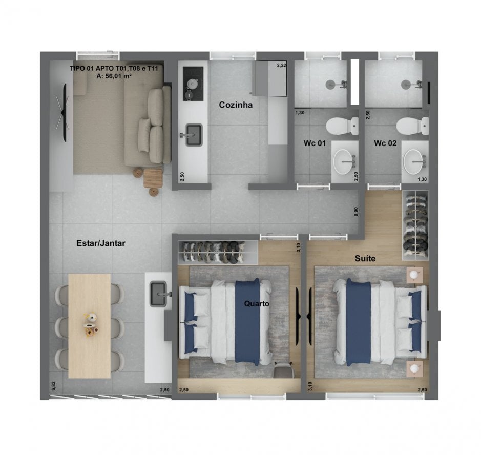 Apartamento à venda com 2 quartos, 5812m² - Foto 17