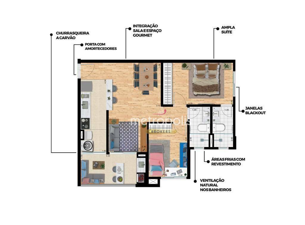 Apartamento à venda e aluguel com 2 quartos, 65m² - Foto 30