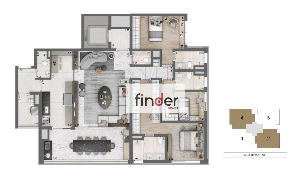 Apartamento à venda com 3 quartos, 149m² - Foto 58